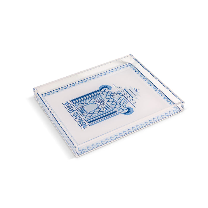 Pagoda Garden Blue/White Vanity Tray