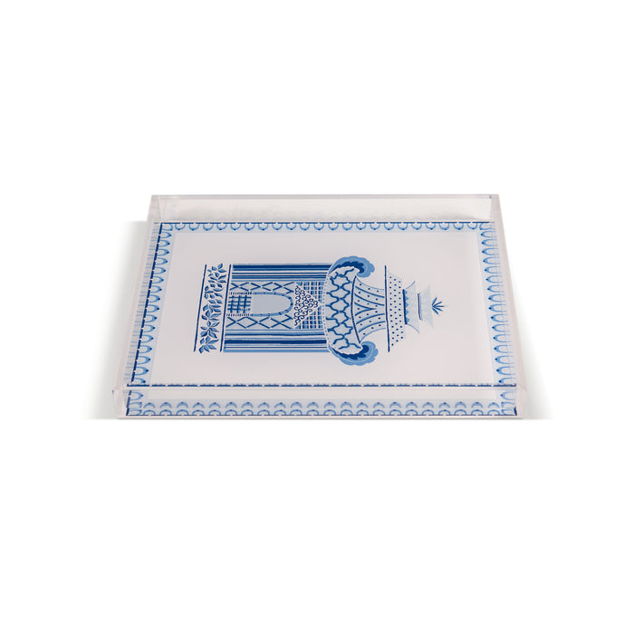 Pagoda Garden Blue/White Vanity Tray