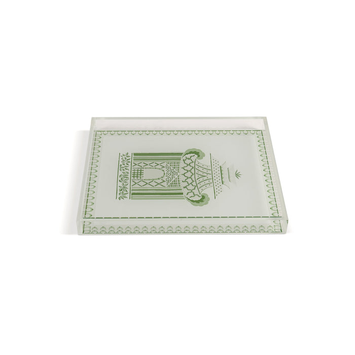 Pagoda Garden Green Vanity Tray