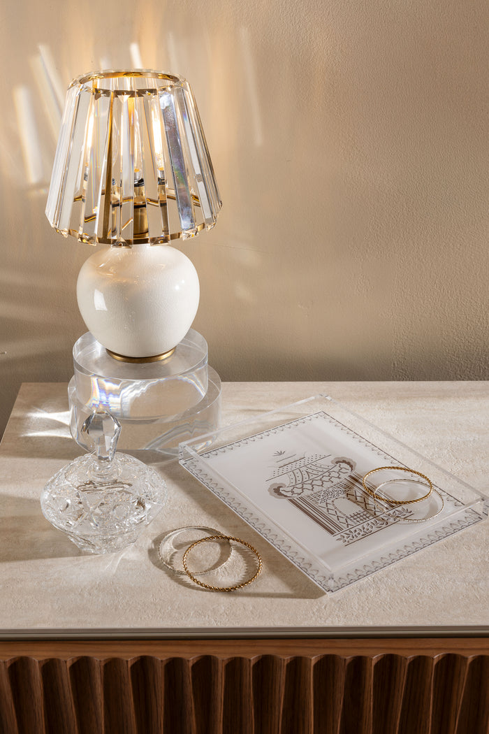 Pagoda Garden Mocha Vanity Tray