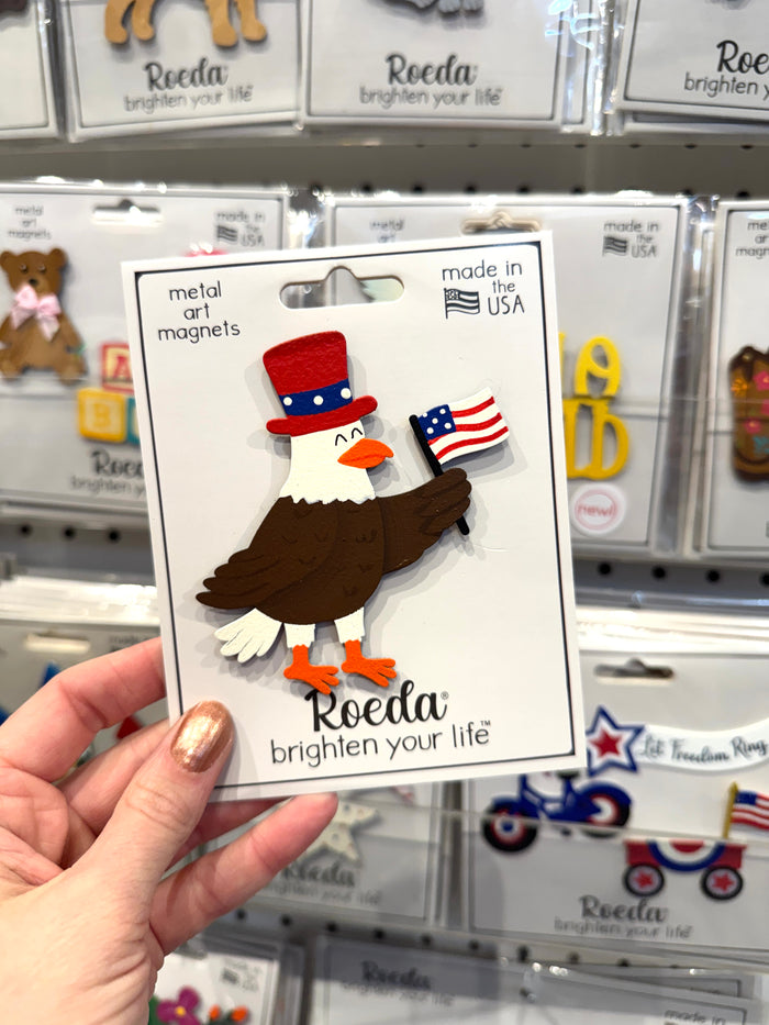 Patriotic Bald Eagle Magnet