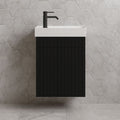 Petite Bronte 390mm Small Bathroom Vanity Matte Black Vanities Arova