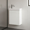 Petite Bronte 390mm Small Bathroom Vanity Matte White Vanities Arova