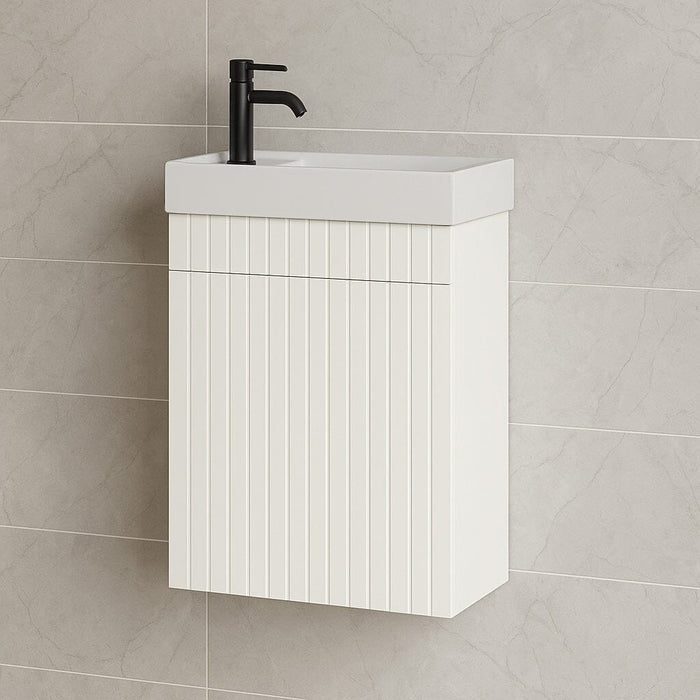 Petite Bronte 390mm Small Bathroom Vanity Matte White Vanities Arova