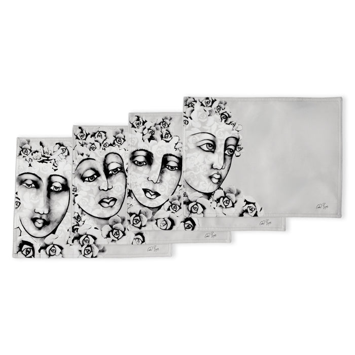 PLACEMAT SET OF 4 - succulent faces