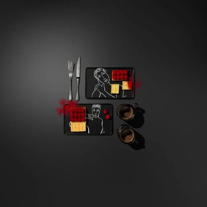 PLATTER RECTANGLE SET OF 2 - in good taste