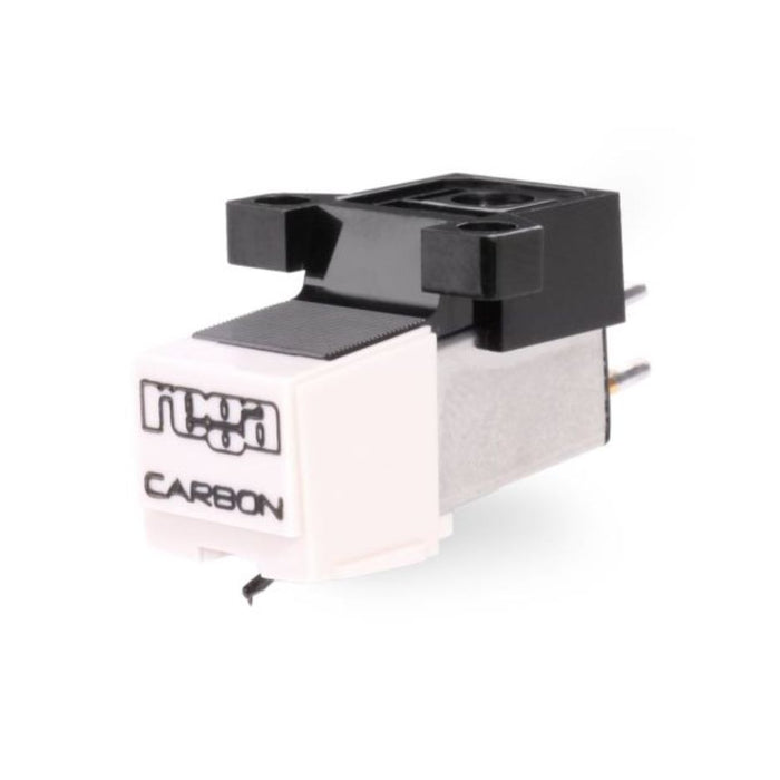 Rega Carbon Moving Magnet Cartridge, White, three-quarter view facing left