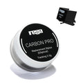 Rega Carbon Pro Replacement Stylus, Black, packaging puck top view with cartridge inset