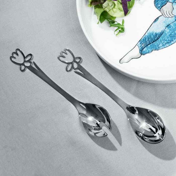 SALAD SERVERS MEDIUM - daffodil
