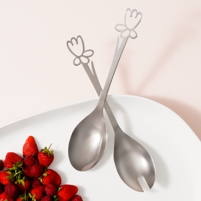SALAD SERVERS MEDIUM - daffodil
