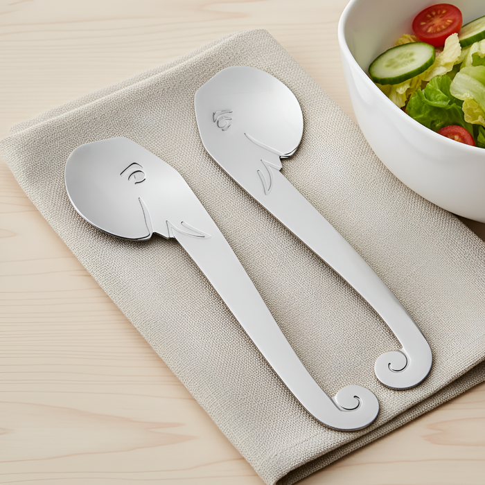 SALAD SERVERS MEDIUM - elephant