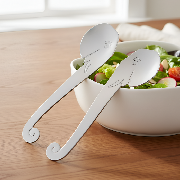 SALAD SERVERS MEDIUM - elephant