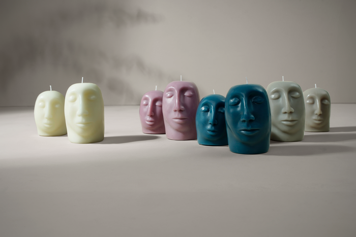SCULPTURAL CANDLE - gleam - mauve
