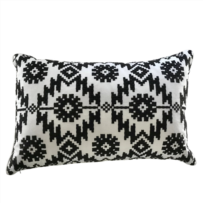 Slate Embroidery Cushion Pillows & Throws Tine K Home 16"x24" No Fill