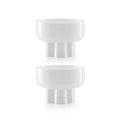 SMALL FOOTED BOWL SET OF 2 - wavy