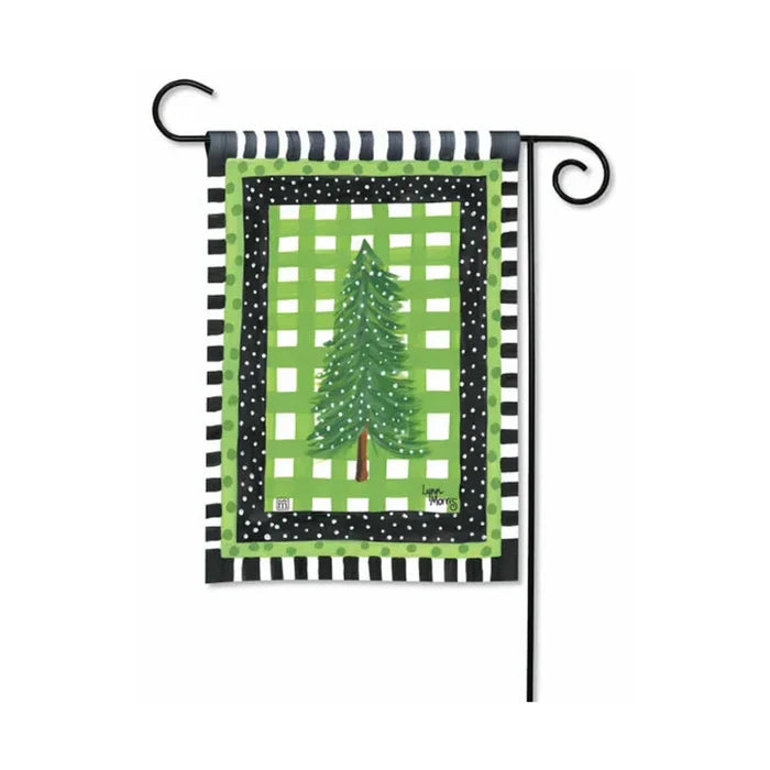 Snowy Pines Garden Flag