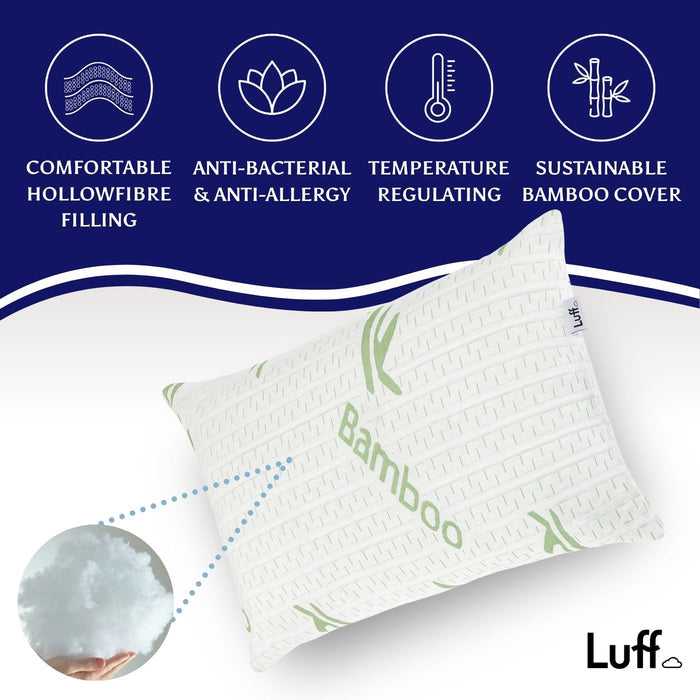 The Bamboo Forest Hollowfibre Pillow - Luff Sleep