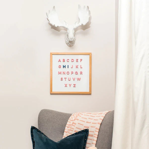 The Type Set Co.® 15x15 Magnetic Letter Board Slate Whiteboard
