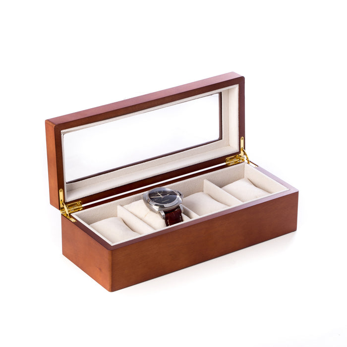 Theo Four Watch Box, Brown