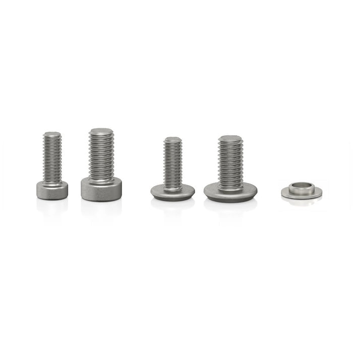 VIABLUE Spike Screws Screws, Stainless Steel, full range in all 4 screw types with washer, front view