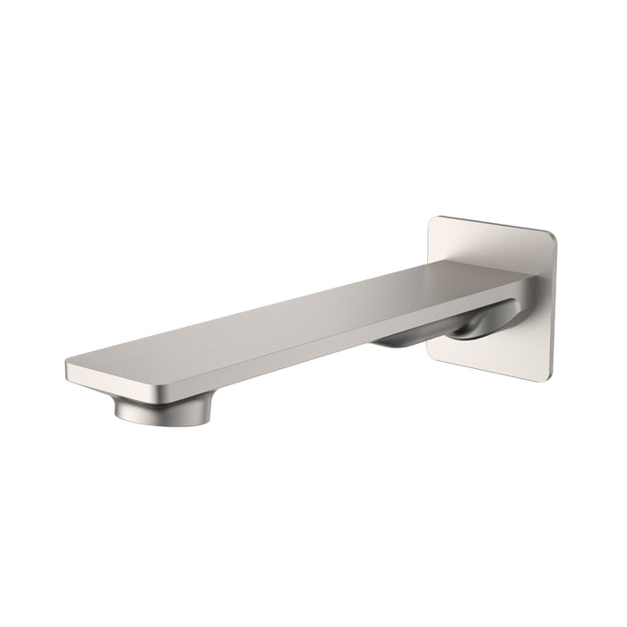 Viva Bath Spout 200mm Wall Mount Brushed Nickel - BT205BN Tapware Arova
