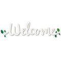 Welcome Magnetic Word w/ Greenery - 18" White
